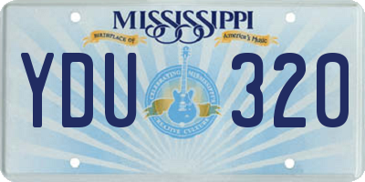 MS license plate YDU320