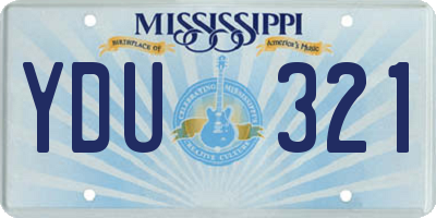 MS license plate YDU321