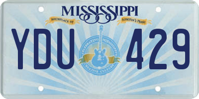 MS license plate YDU429