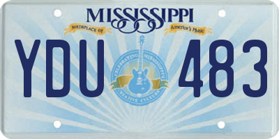 MS license plate YDU483