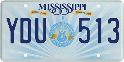 MS license plate YDU513
