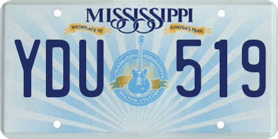 MS license plate YDU519