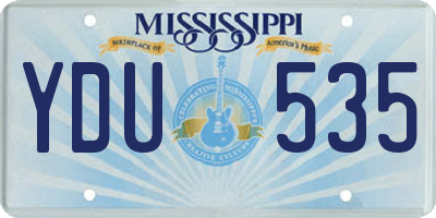 MS license plate YDU535