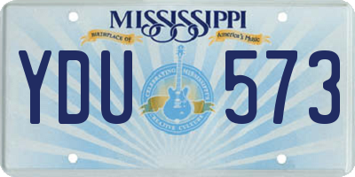 MS license plate YDU573