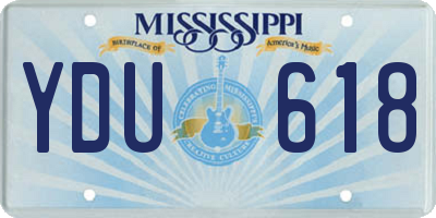 MS license plate YDU618