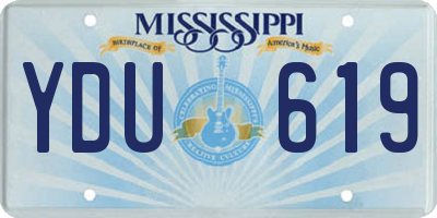 MS license plate YDU619
