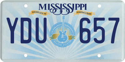MS license plate YDU657