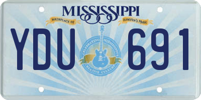 MS license plate YDU691