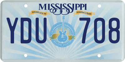 MS license plate YDU708
