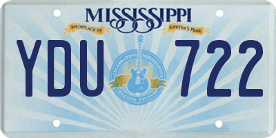 MS license plate YDU722