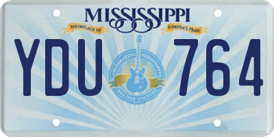 MS license plate YDU764