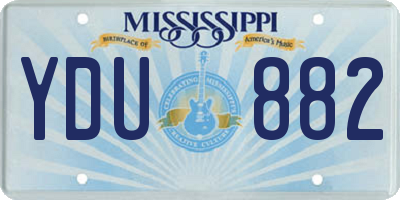MS license plate YDU882