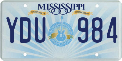 MS license plate YDU984