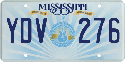 MS license plate YDV276
