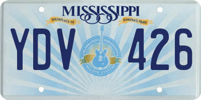 MS license plate YDV426