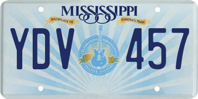 MS license plate YDV457