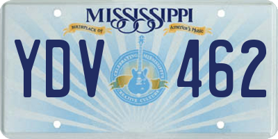 MS license plate YDV462