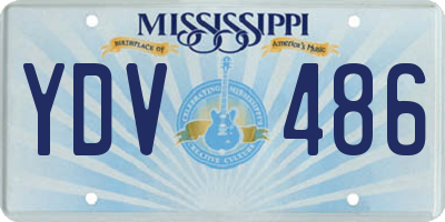 MS license plate YDV486