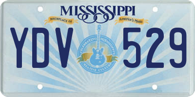 MS license plate YDV529