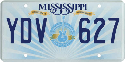 MS license plate YDV627