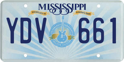 MS license plate YDV661