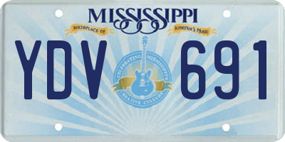 MS license plate YDV691