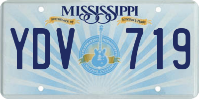 MS license plate YDV719
