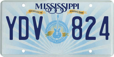 MS license plate YDV824