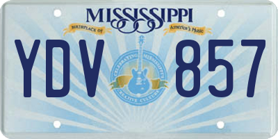 MS license plate YDV857