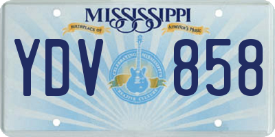 MS license plate YDV858