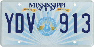 MS license plate YDV913