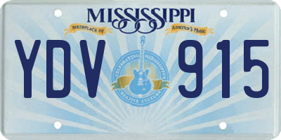 MS license plate YDV915