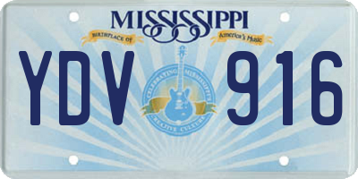 MS license plate YDV916