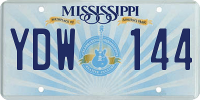 MS license plate YDW144