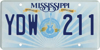 MS license plate YDW211