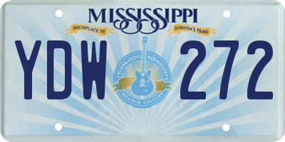 MS license plate YDW272