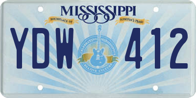 MS license plate YDW412