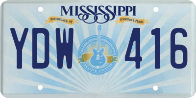 MS license plate YDW416