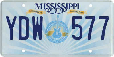 MS license plate YDW577