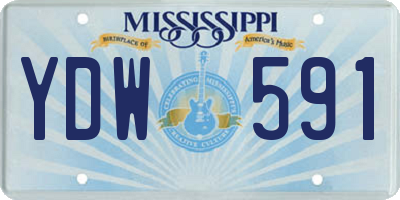 MS license plate YDW591