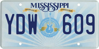 MS license plate YDW609