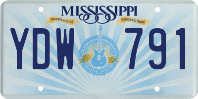 MS license plate YDW791
