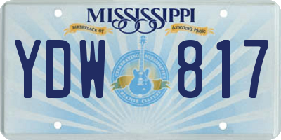 MS license plate YDW817