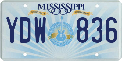 MS license plate YDW836