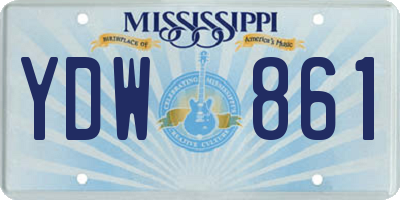 MS license plate YDW861