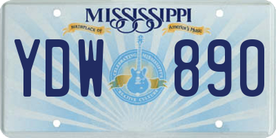 MS license plate YDW890