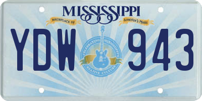 MS license plate YDW943