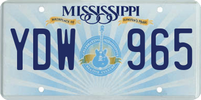 MS license plate YDW965