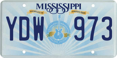 MS license plate YDW973