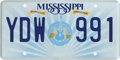 MS license plate YDW991